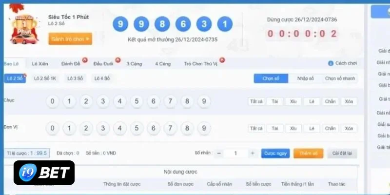 Mẹo Chơi Siêu Tốc 1 Phút I9BET Chốt Số Kiếm Tiền Liền Tay - VIXPLAY.BEST